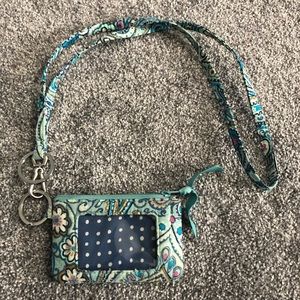 Vera Bradley lanyard and wallet